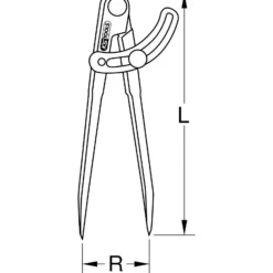 KS TOOLS Spitzzirkel mit Stellbogen 300 mm - 300.0416