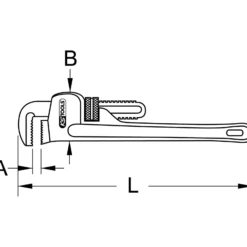 KS TOOLS Stahl-Einhand-Rohrzange 250 mm - 111.3505