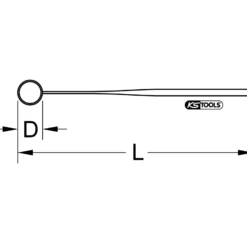 KS TOOLS Suchspiegel mit Schutzisolierung 21 mm 175 mm - 117.1630