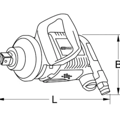 KS TOOLS 1" superMONSTER Hochleistungs-Druckluft-Schlagschrauber 3.405 Nm - 515.3270