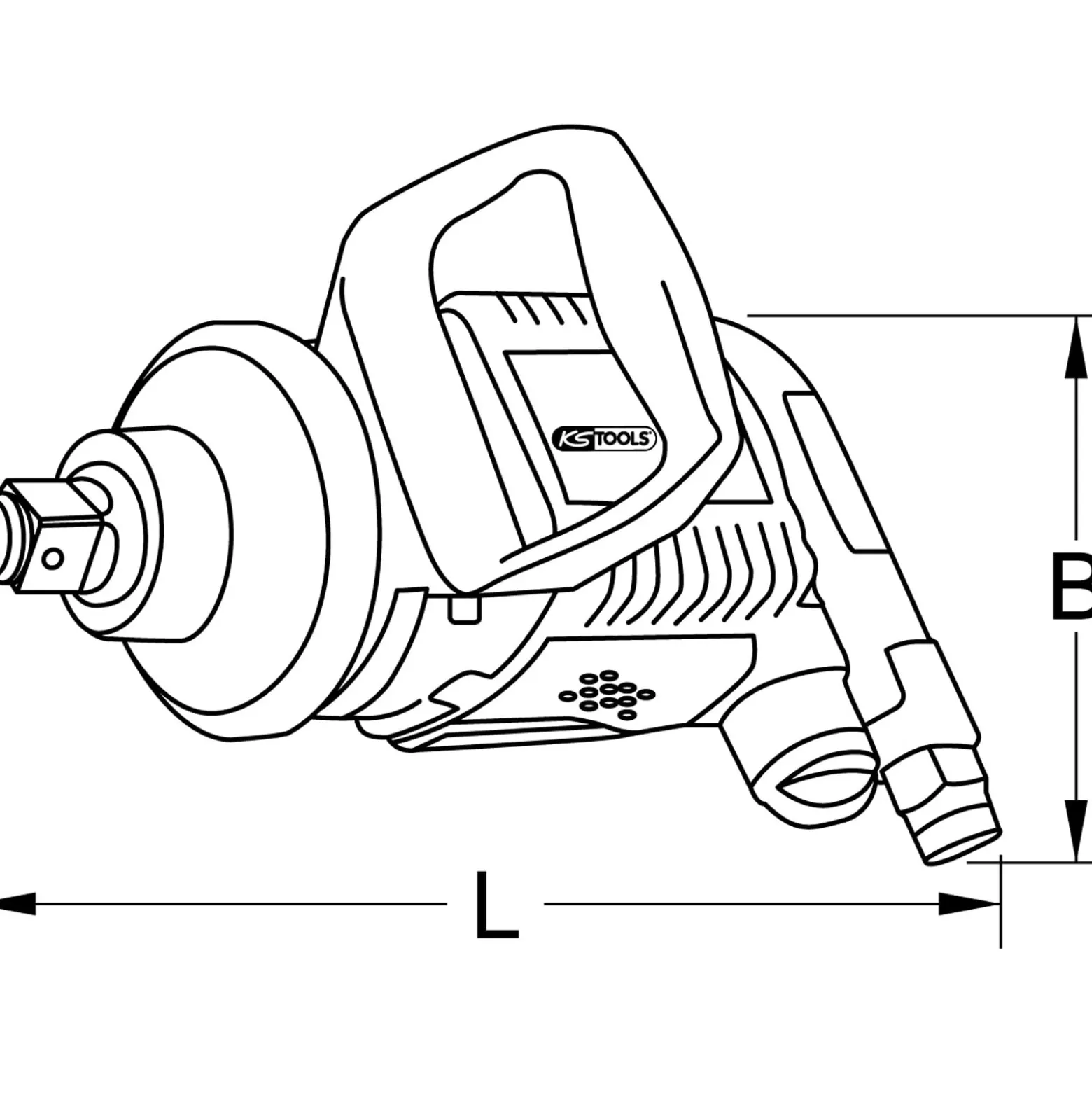KS TOOLS 1" superMONSTER Hochleistungs-Druckluft-Schlagschrauber 3.405 Nm - 515.3270