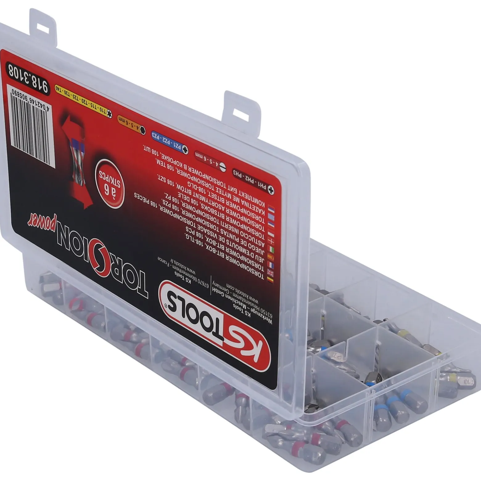 KS TOOLS TORSIONpower Bit-Sortiment 108tlg. - 918.3108