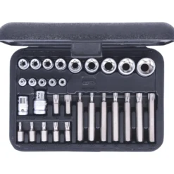 KS TOOLS Torx-Steckschlüssel- und Bit-Satz 30tlg. Bits mit Bohrung - 911.4301-2