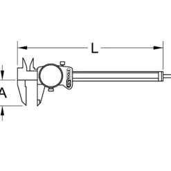 KS TOOLS Uhren-Messschieber Messgenauigkeit +/-02 - 300.0547