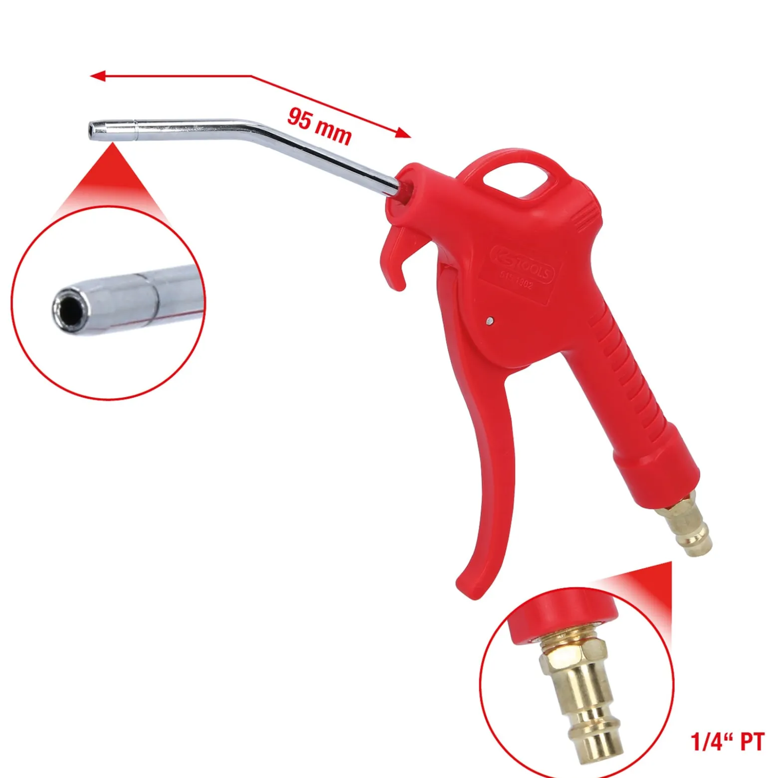 KS TOOLS Universal-Druckluft-Ausblaspistole 95 mm - 515.1902