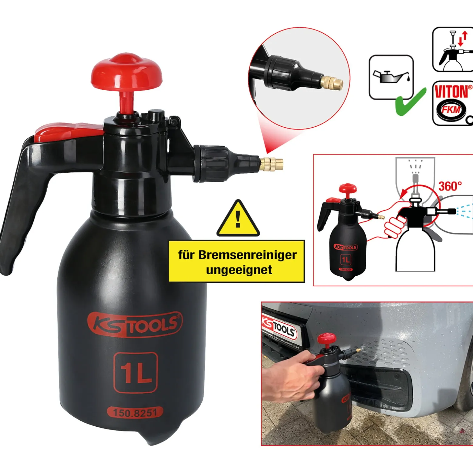 KS TOOLS Universal-Druck-Zerstäuber 1 l - 150.8251