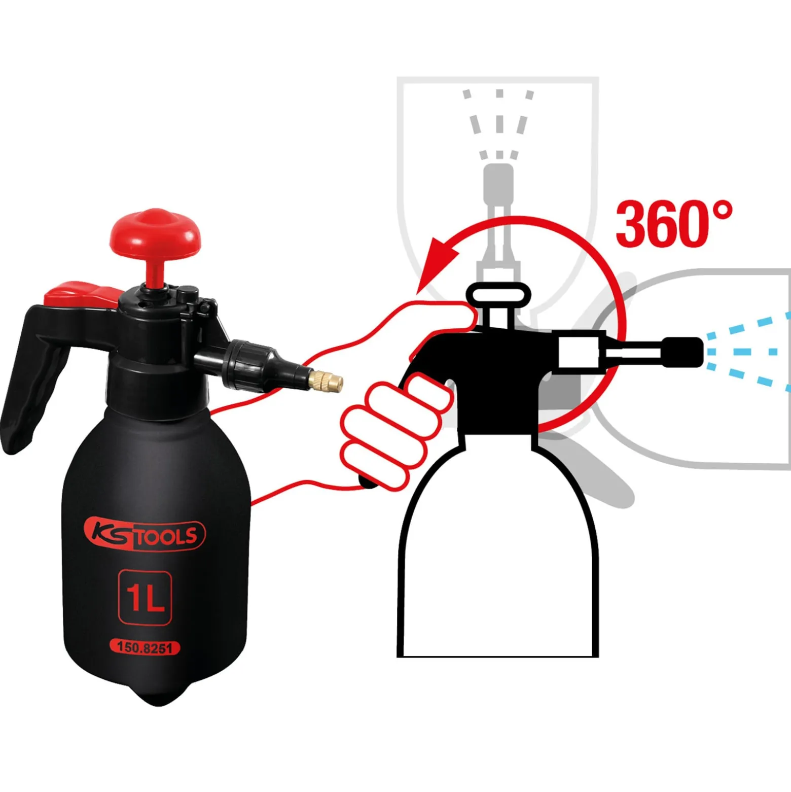 KS TOOLS Universal-Druck-Zerstäuber 1 l - 150.8251