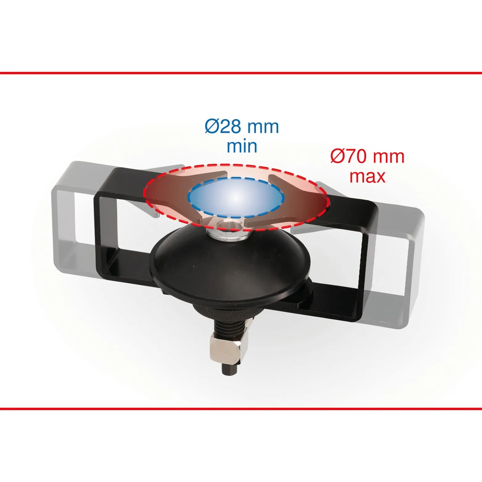 KS TOOLS Universal-Entlüfterstutzen-Adapter verstellbar - 160.0718