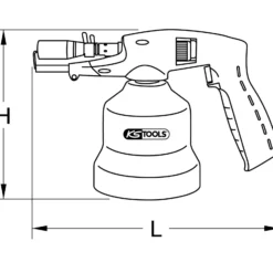 KS TOOLS Universal-Kartuschenlötgerät mit Piezo-Zündung blau - 903.5905