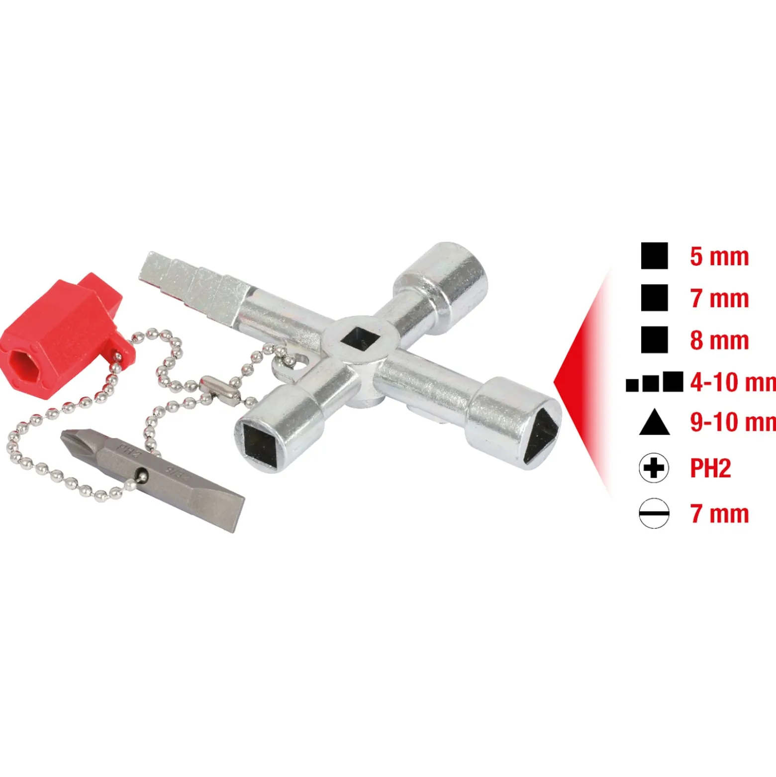 KS TOOLS Universal-Schaltschrankschlüssel 61 mm - 130.1020