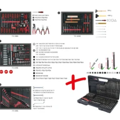 KS TOOLS Universal-Systemeinlagen-Satz für 4 Schubladen mit 515 Premium-Werkzeugen - 713.0515