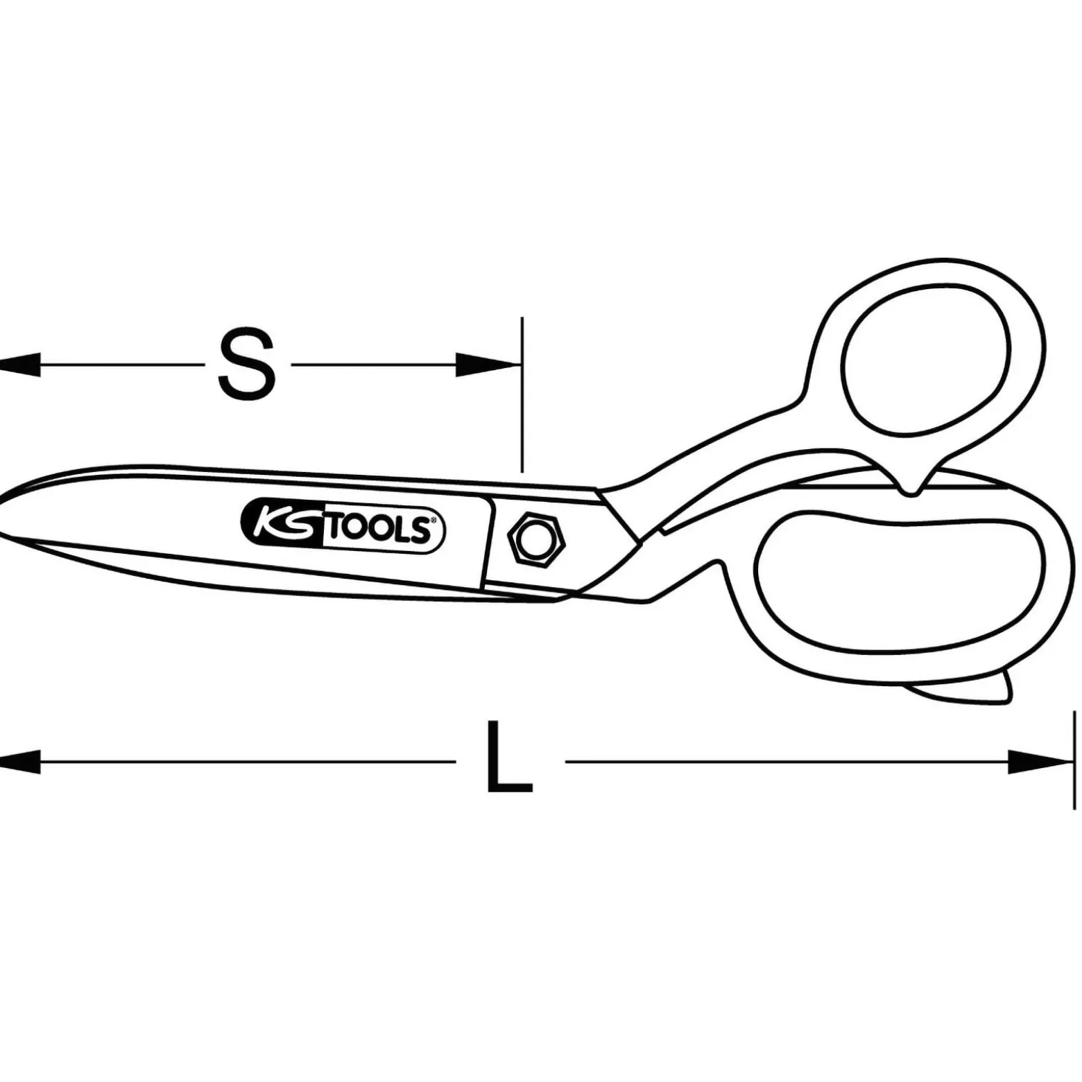 KS TOOLS Universal-Werkstattschere 200 mm - 118.0076