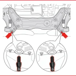 KS TOOLS VAG Fixierbolzen-Satz für Hilfsrahmen M 12 x 1,5 4tlg. - 150.2675