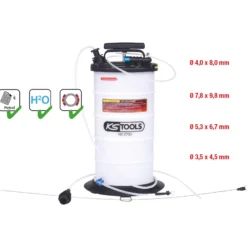 KS TOOLS Vakuum-Absaugpumpe 9,5 l inklusive 4 Sonden - 160.0790
