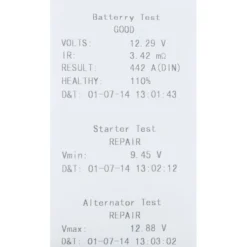 KS TOOLS 12V Digital-Batterie- und Ladesystemtester mit integriertem Drucker - 550.1646