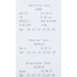 KS TOOLS 12V Digital-Batterie- und Ladesystemtester mit integriertem Drucker - 550.1646