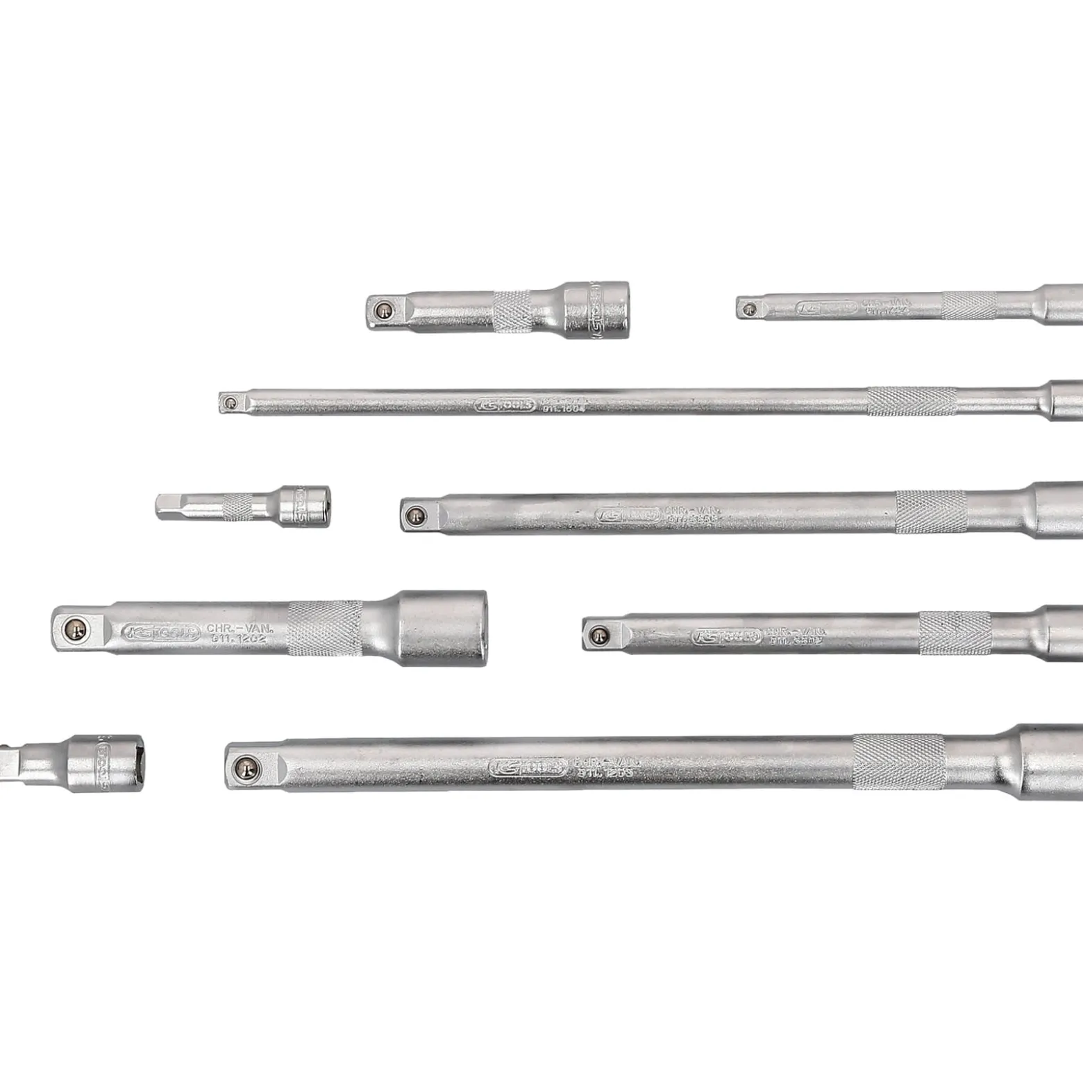 KS TOOLS 1/4"+3/8"+1/2" Verlängerungs-Satz 9tlg. - 911.0007
