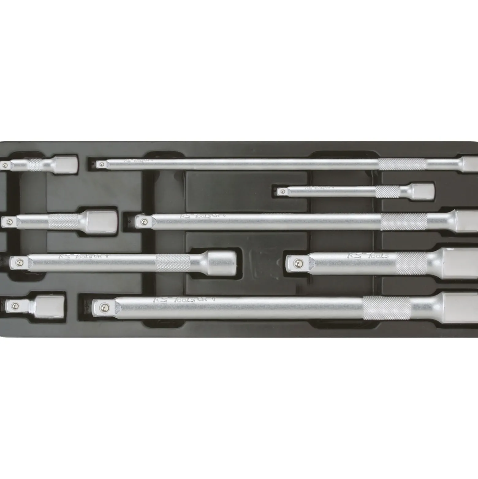 KS TOOLS 1/4"+3/8"+1/2" Verlängerungs-Satz 9tlg. - 911.0007