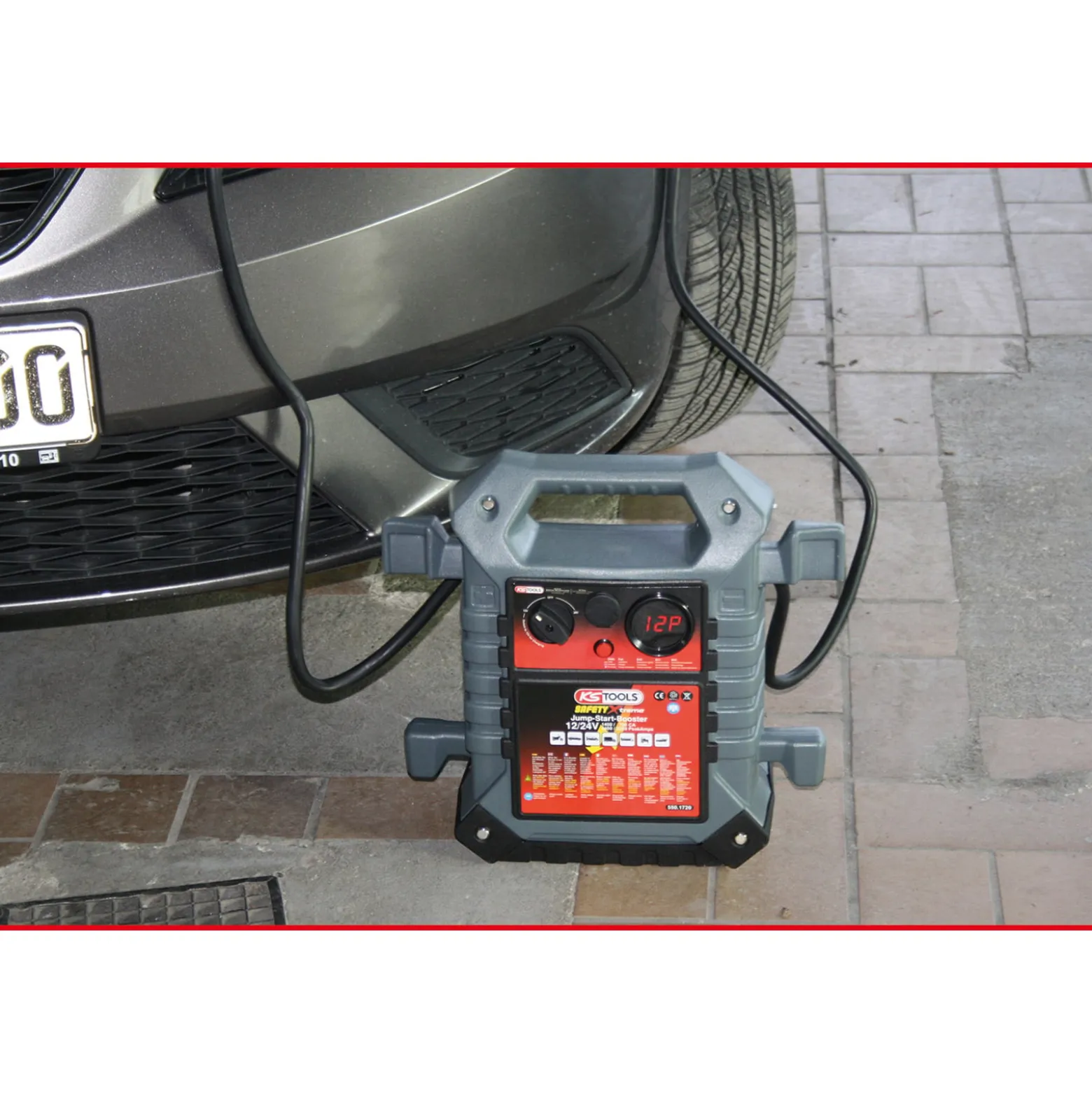 KS TOOLS 12 V + 24 V Batterie-Booster mobiles Starthilfegerät 1.400 A - 550.1720