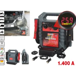 KS TOOLS 12 V + 24 V Batterie-Booster mobiles Starthilfegerät 1.400 A - 550.1720