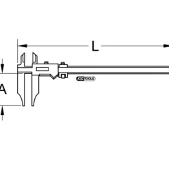 KS TOOLS Werkstatt-Messschieber ohne Spitzen digital 0-300 mm - 300.0559