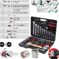 KS TOOLS 1/4"+1/2" Werkzeug-Satz 88tlg. - 911.0688