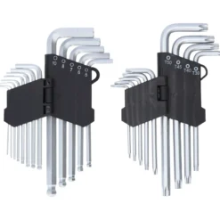 KS TOOLS Winkelstiftschlüssel-Satz, Torx, Innensechskant, 22-tlg - 151.4000