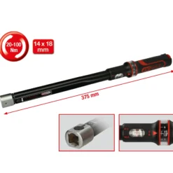 KS TOOLS 14 x 18 mm ERGOTORQUEprecision Einsteck-Drehmomentschlüssel 20 - 100 Nm - 516.1633