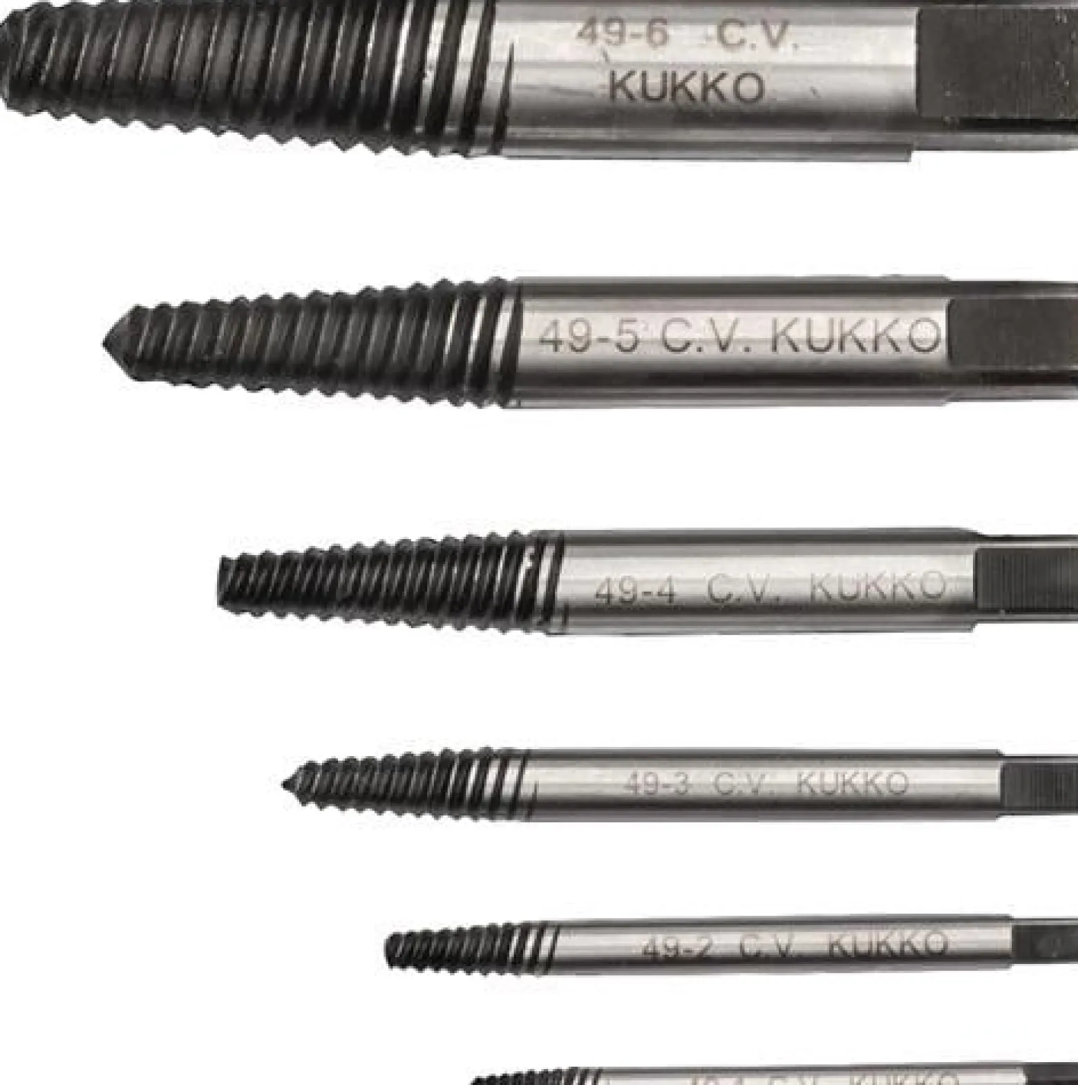 Kukko Schraubenausdrehersatz 6tlg. für Schrauben M3-M24 - 49-B