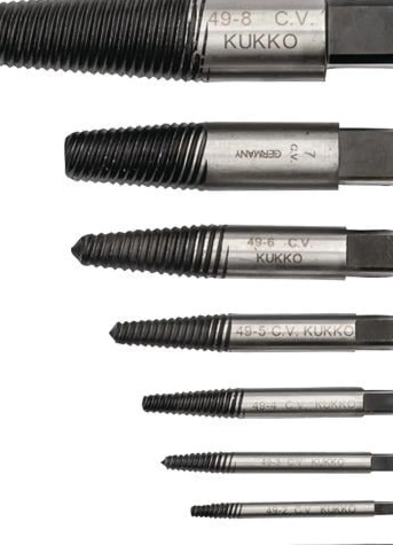 Kukko Schraubenausdrehersatz 8tlg. für Schrauben M3-M45 - 49-C