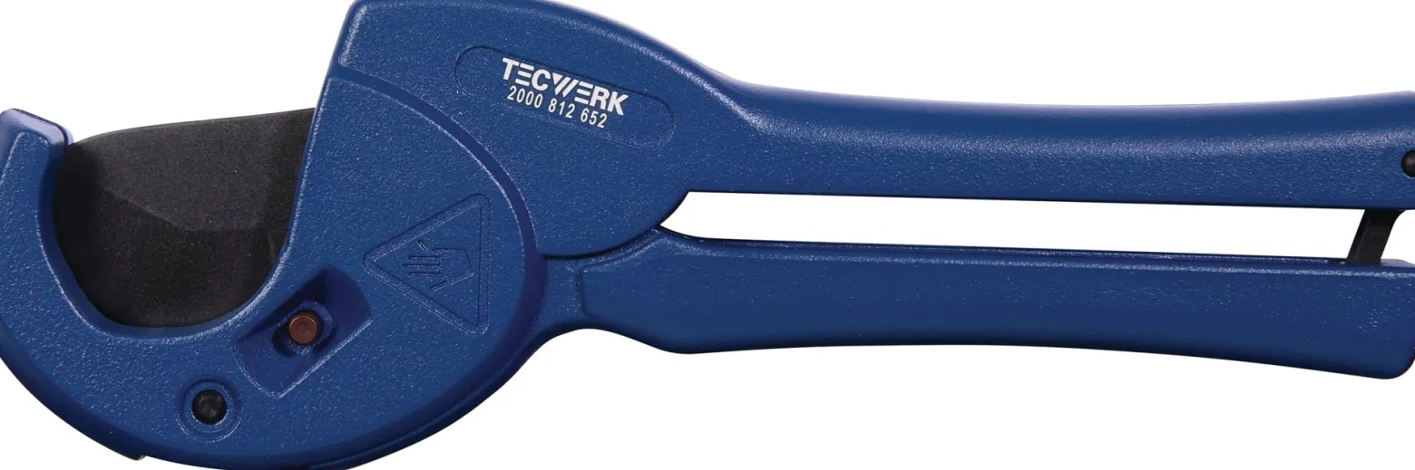 Kunststoffrohrschere 0-42mm PP/PE/PB/PVDF/MLP/MSR/VPE/CPVC/PVC TECWERK
