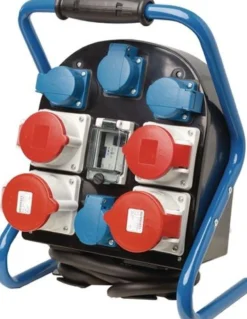 Kunststoffstandstromverteiler Einspeis-CEE-Stecker 400V/32A,5-polig