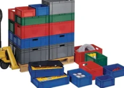 LA-KA-PE Transportstapelbehälter L800xB600xH320mm - TK800/320-0 GRÜN