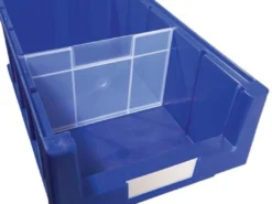 LA-KA-PE Trennw.f.Regalkasten B.230mm PP transparent,geschl.1 BT=25 ST - 00230 22 18