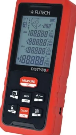 Laserentfernungsmesser DISTY 80 RED 0,05 b.80m ± 2mm IP 54 FUTECH