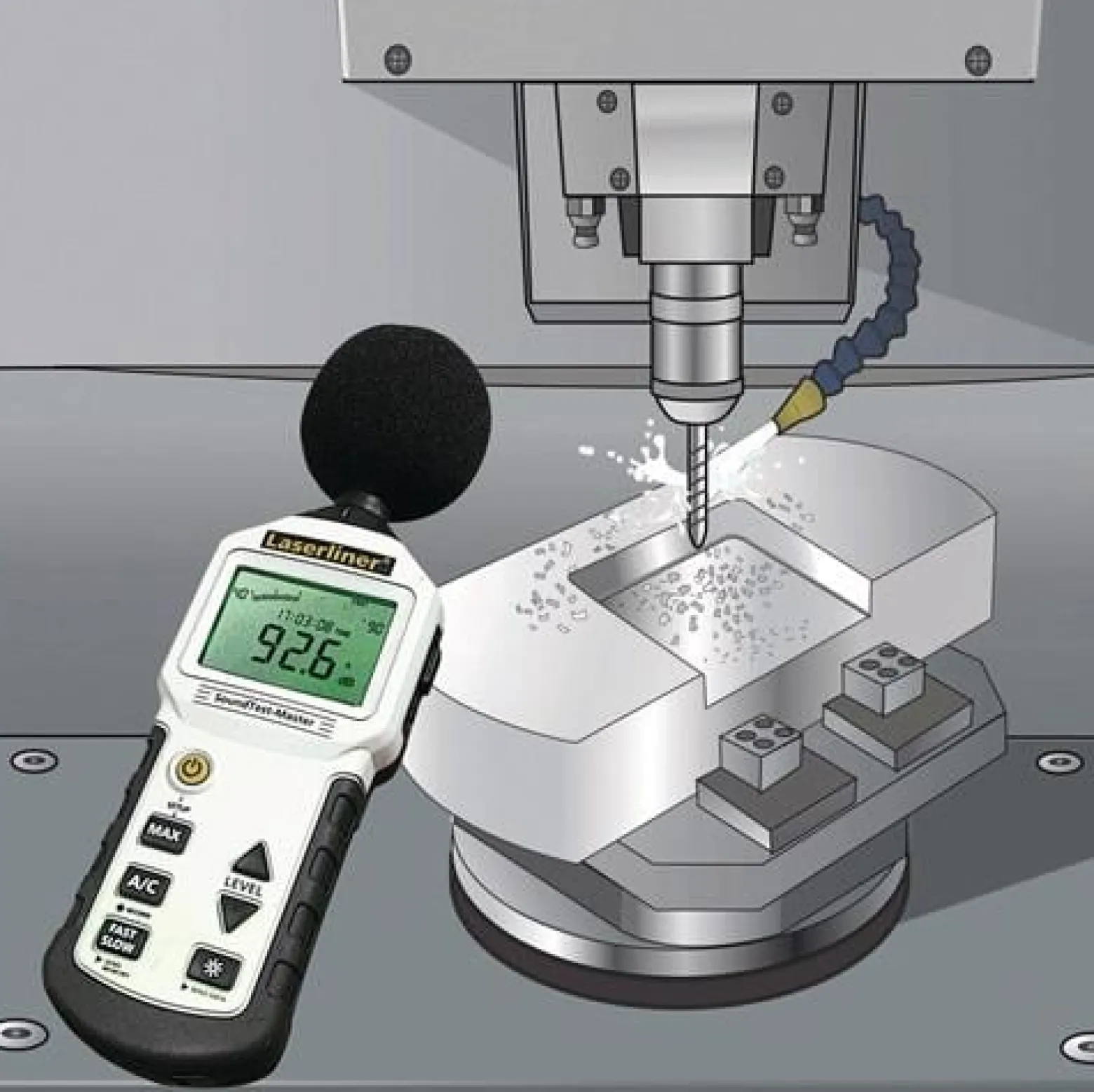 LaserlineR Geräuschpegel-Messgerät SoundTest Master mit intergriertem Langzeitspeicher - 082.070A