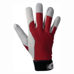 L+D 1 Paar Handschuhe Griffy rot / naturfarben Gr. 9 - 1706-9