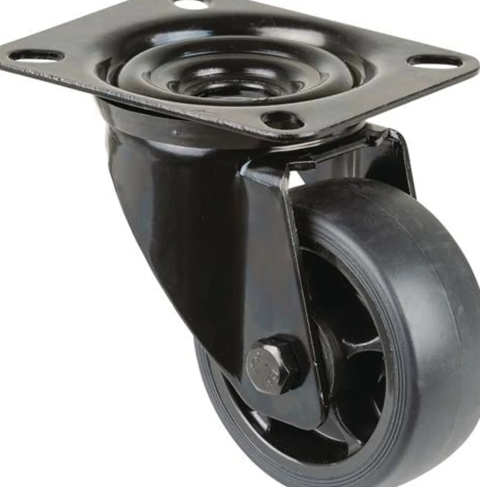 Lenkrolle D.80mm Trgf.100kg Ku.Platte L104xB80mm BS ROLLEN
