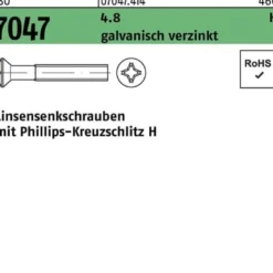 Linsensenkschraube ISO 7047 PH M3x30-H 4.8 galv.verz. 2000St.