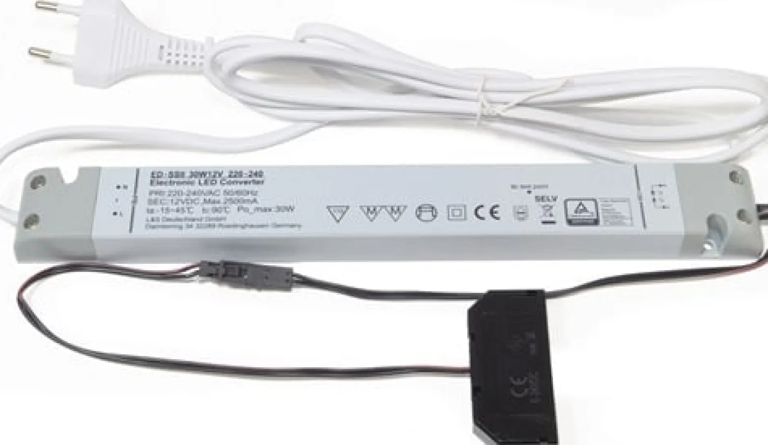 L&S LED-Konverter 230 V 12 V 30 W 6-fach Verteiler - 2000421