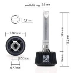 Lötspitze meißelförmig B.5,0mm 0142CDLF50/SB ERSA