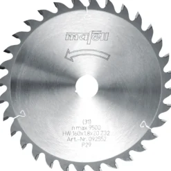 mafell Sägeblatt-HM 160 x 1,2/1,8 x 20 mm, Z 32, WZ, für Feinschnitte in Holz - 092552