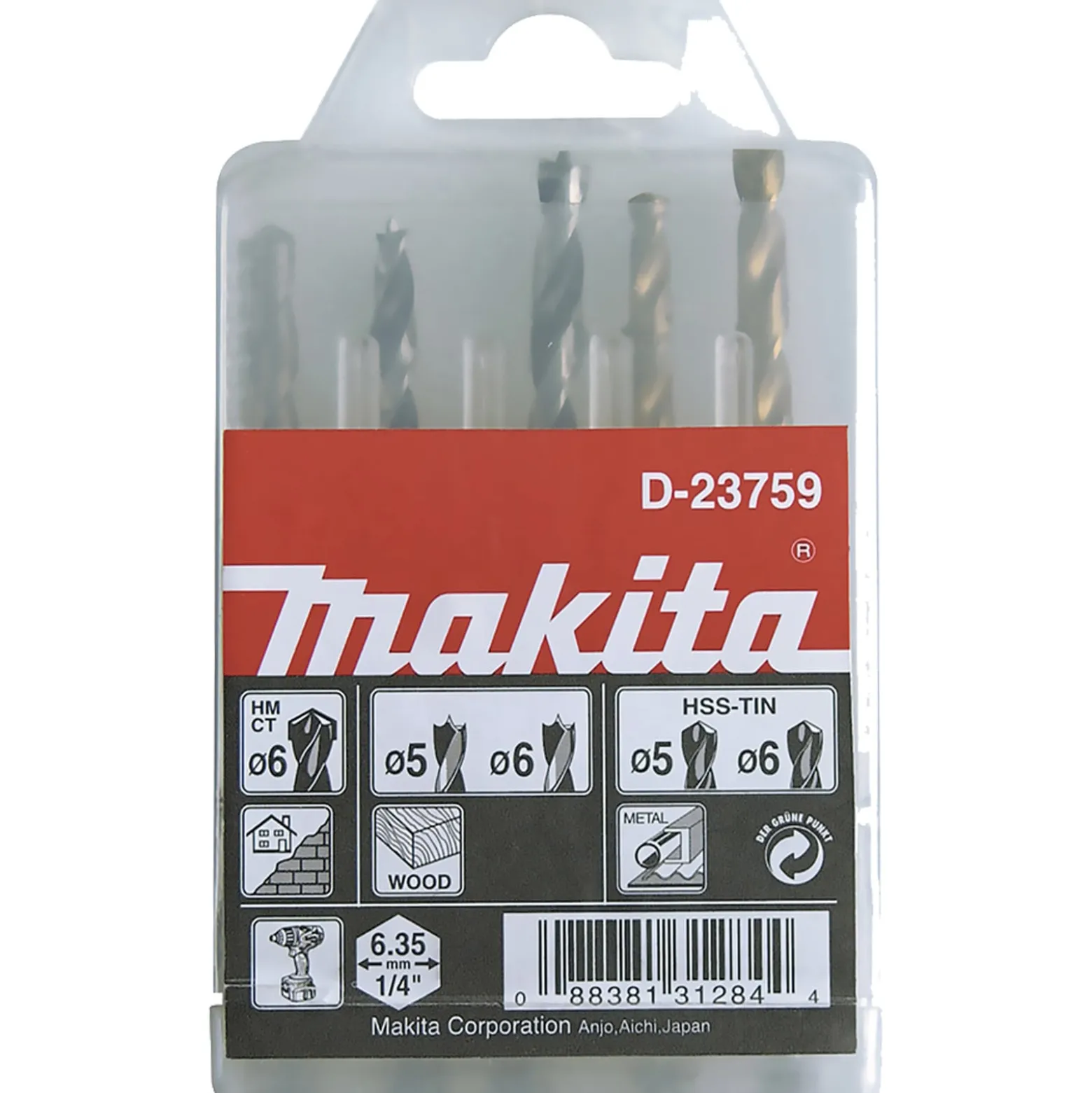 Makita Bohrer-Set 1/4" Ø 5 - 6 mm - D-23759