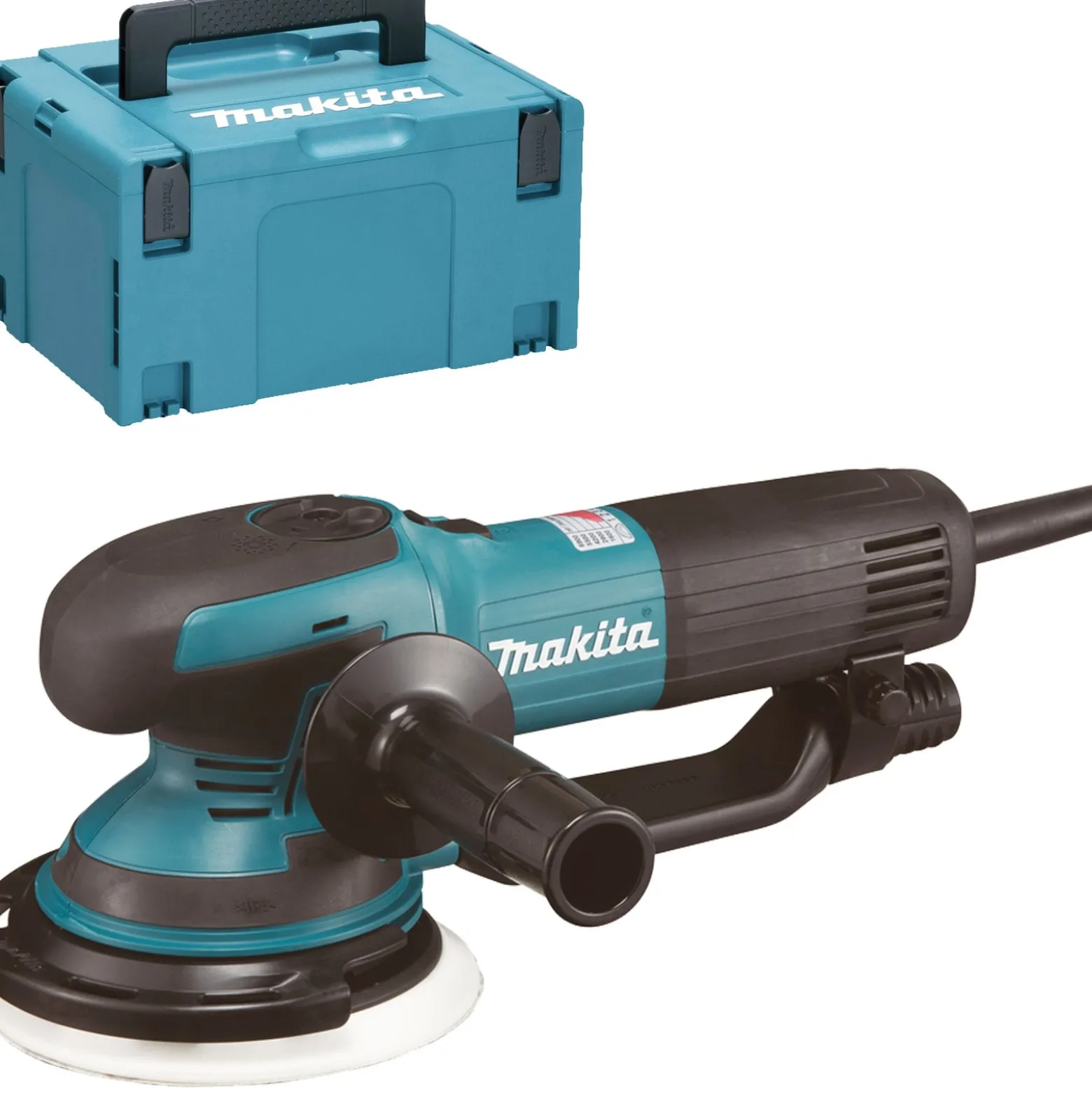 Makita BO6050J Exzenter-/Rotationsschleifer 750 W 150 mm im MAKPAC