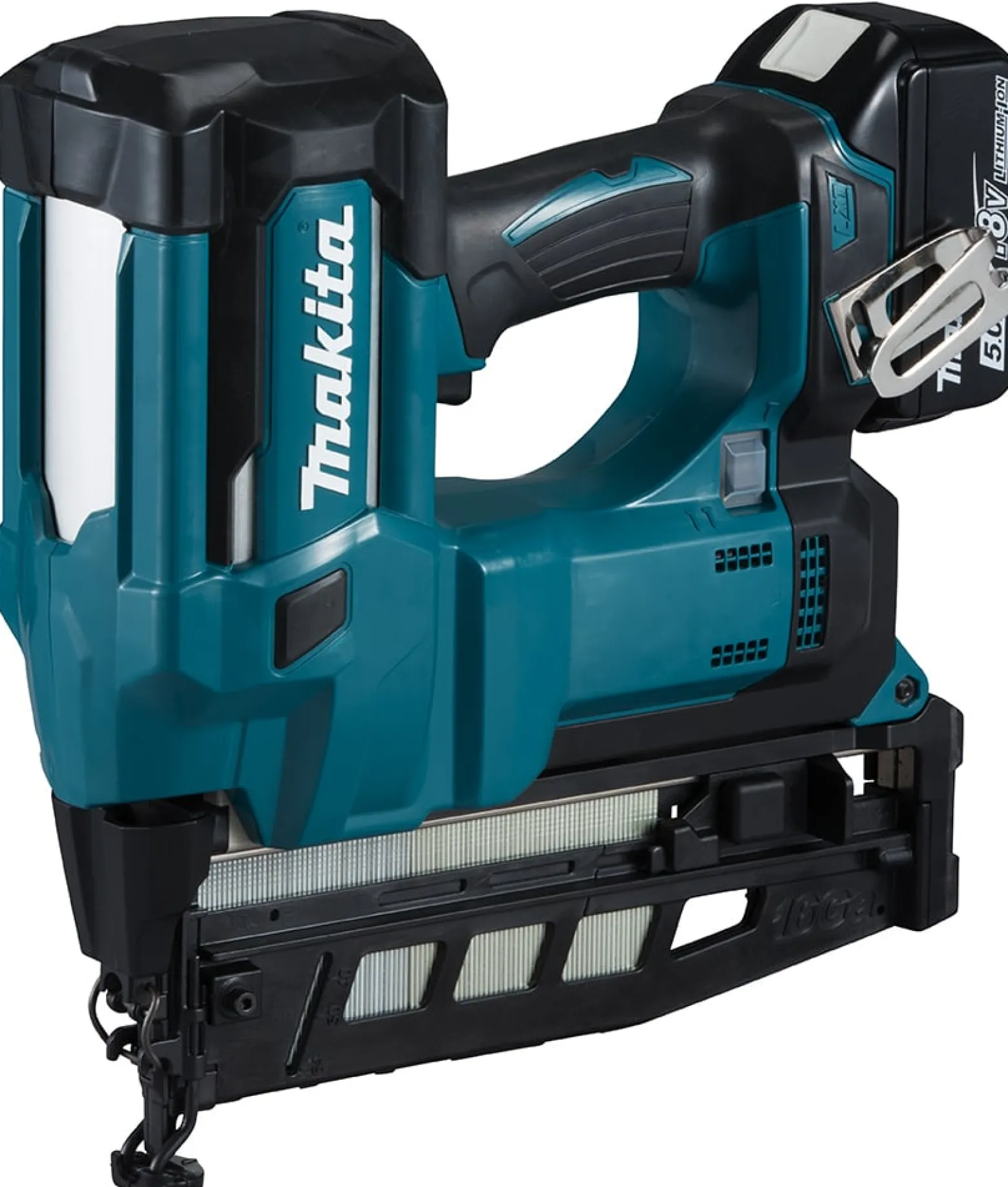 Makita DBN600RTJ Akku-Stauchkopfnagler 64 mm 18V / 2x 5,0 Ah Akkus + Ladegerät im MAKPAC