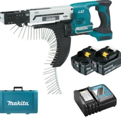 Makita DFR750RTE Akku-Magazinschrauber 18 V / 2x 5,0 Ah Akku + Ladegerät im Transportkoffer