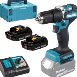Makita DHP487RAJ Akku-Schlagbohrschrauber 18V / 2x 2,0 Ah Akku + Ladegerät im MAKPAC