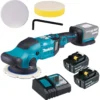 Makita DPO600TKX1 Akku-Exzenterpolierer 18 V / 2x 5,0 Ah Akku + Ladegerät inkl. Zubehör