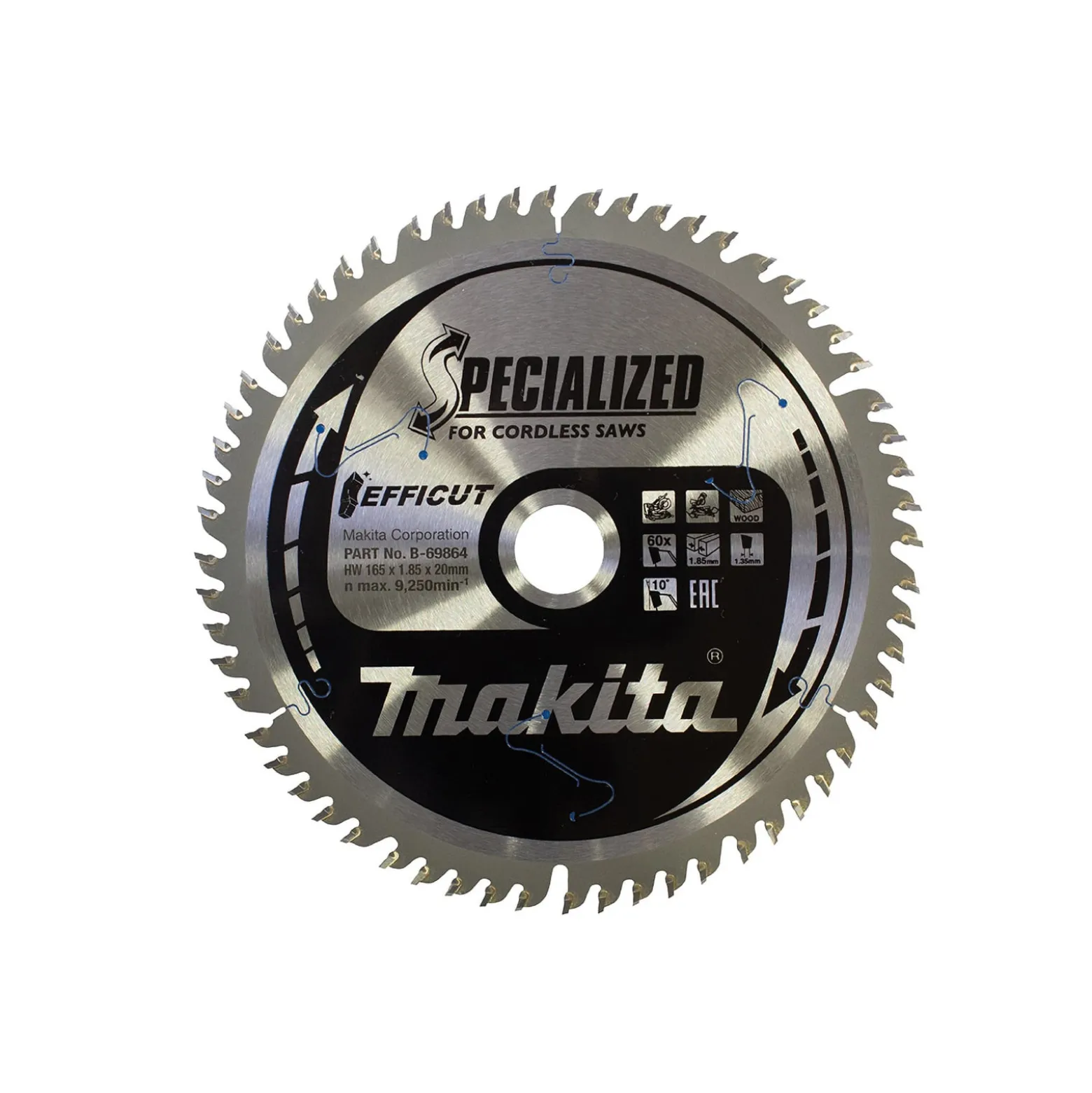 Makita EFFICUT Sägeblatt Holz 165 x 20 x 60Z - B-69864