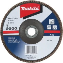 Makita Fächerschleifscheibe 180 mm A40 - D-63513